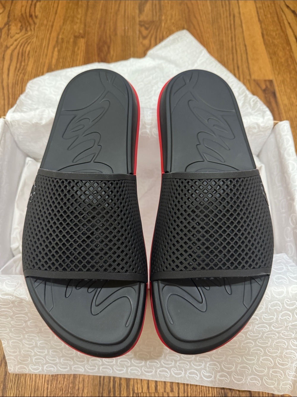 Christian Louboutin Men’s Black Easy Breezy Slides